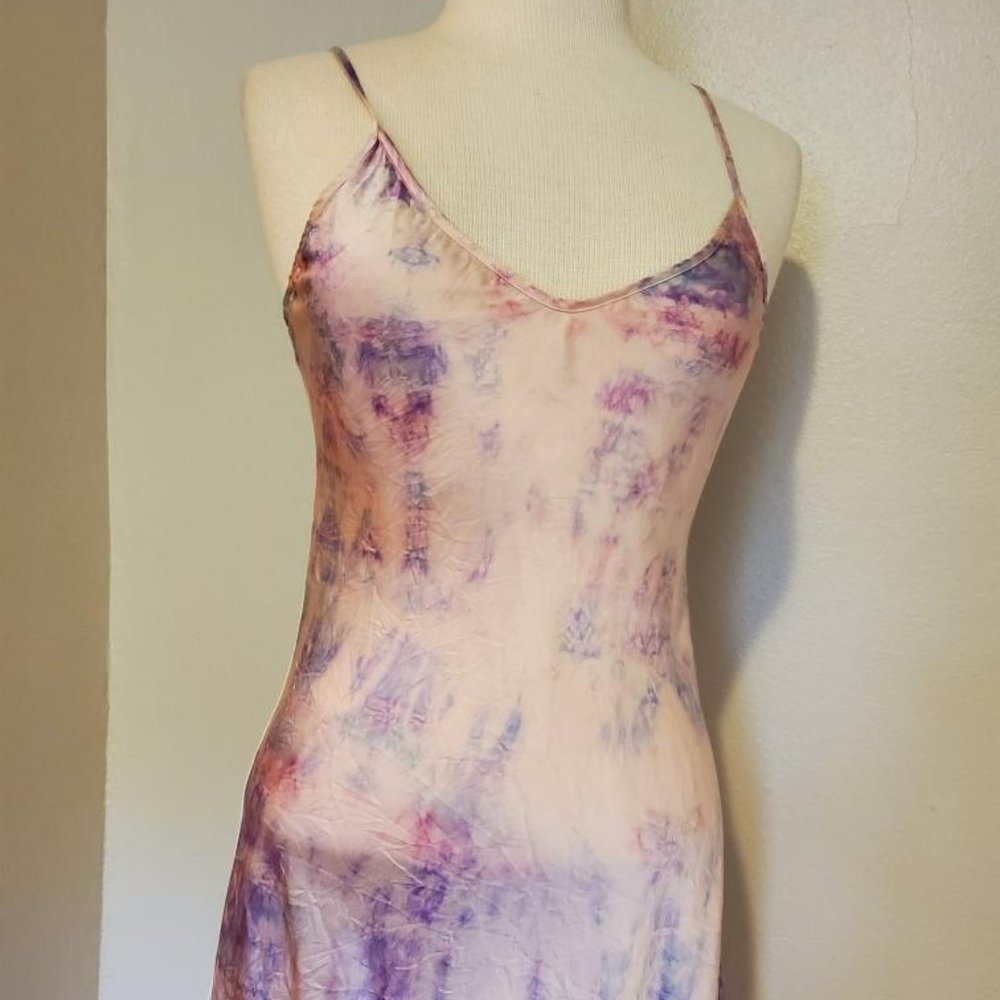 NEW Silk mini Slip short Dress beach coverup nude blue pink white purple XS dyed